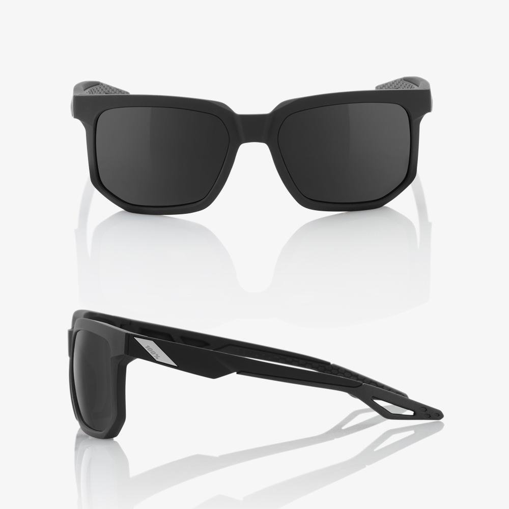 100 Brille Centric, matt schwarz mit Glas Smoke Sport