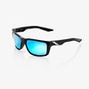 100% Brille Daze, matt schwarz mit Glas: Hiper Blue Multilayer Mirror