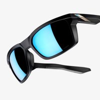 100% Brille Daze, matt schwarz mit Glas: Hiper Blue Multilayer Mirror