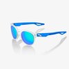 100% Brille Campo, kristallklar/blau mit Glas: Green Multilayer Mirror