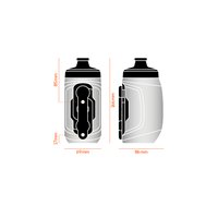 Fidlock Trinkflaschen Set Twist, inkl. bike base transparent/schwarz, 450 ml