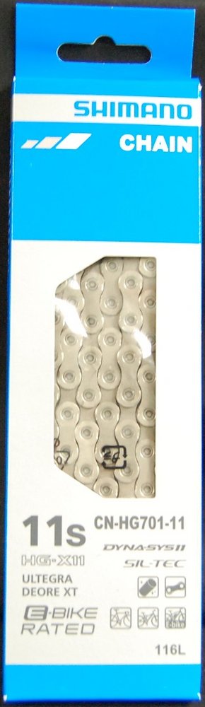 Shimano Kette 11-fach, CN-HG701, 116 Glieder, mit Kettennietstift