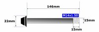 Pitlock Sicherungsachse Set 18, VR(FOX Gabel), 15/100, 146mm, schwarz